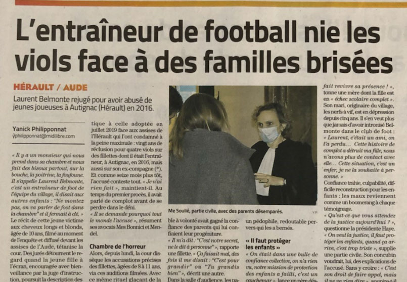 Assises de l'Aude : l'entraîneur de football héraultais nie les viols face à des familles brisées