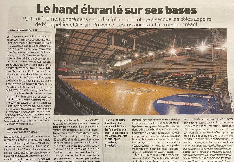 Le hand ébranlé sur ses bases